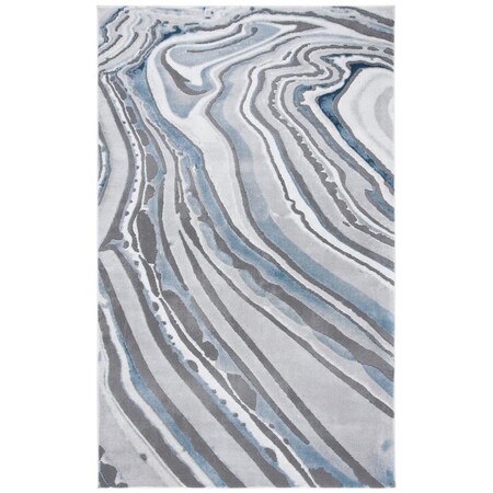 Safavieh Craft Contemporary Area Square Rug Blue & Grey - 6 ft. -7 in. x 6 ft. -7 in. CFT843M-7SQ